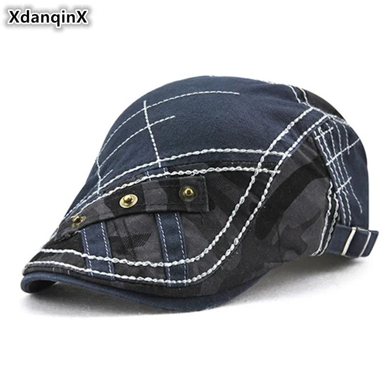 XdanqinX Camouflage Hat Men's Cotton Beret Color Stitching Hip Hop Cap Adjustable Size Men Tongue Cap 2019 New Fashion Dad's Hat
XdanqinX Camouflage Hat Men's Cotton Beret Color Stitching Hip Hop Cap Adjustable Size Men Tongue Cap 2019 New Fashion Dad's Hat