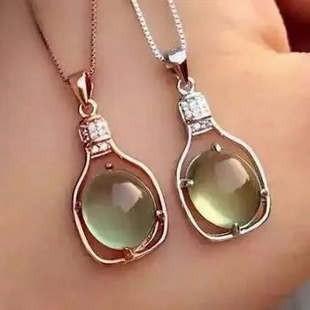 natural prehnite pendants 925 sterling silver natural green gem Wishing bottle Pendants fashion fine jewelry women send necklace
natural prehnite pendants 925 sterling silver natural green gem Wishing bottle Pendants fashion fine jewelry women send necklace