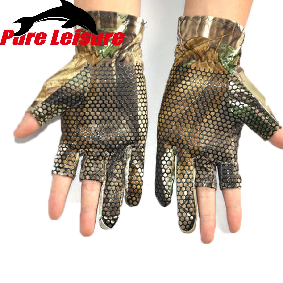 PureLeisure солнцезащитные перчатки для рыбалки Guantes Pesca Mosca Gants камуфляжные охотничьи