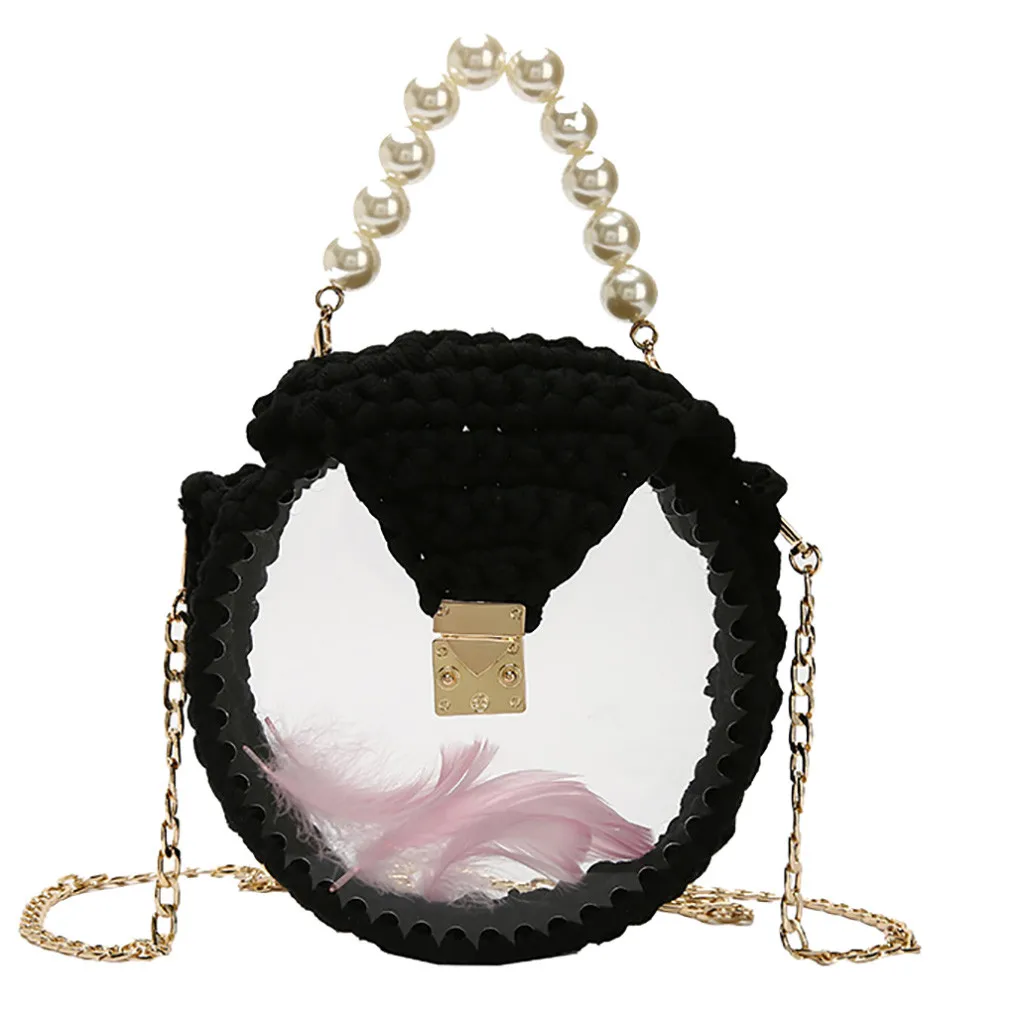 OCARDIAN Handbags Messenger Bag Women's Luxury 2019 Transparent Circular Fashion Hand-Woven Bag DIY Woven Shoulder Pearl May31
OCARDIAN Handbags Messenger Bag Women's Luxury 2019 Transparent Circular Fashion Hand-Woven Bag DIY Woven Shoulder Pearl May31