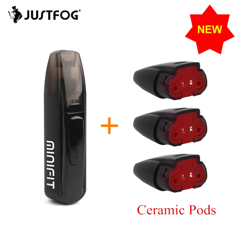 

Pod Vape Kit Original justfog minifit Kit 370mAh Battery 1.6ohm 1.5ml Pod cartridge For CBD For E Juice Electronic cigarette Kit