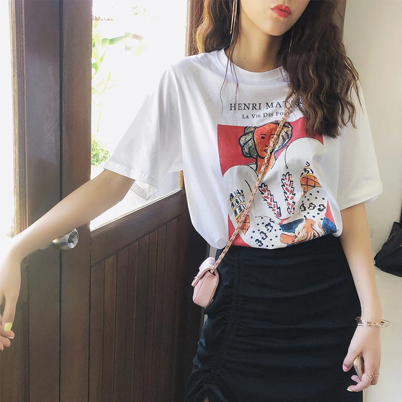 Mishow 2019 Summer Women T-shirt Short Sleeve Harajuku Cartoon tshirts O-neck Cotton Women Loose korean top Tees MX19B3430
Mishow 2019 Summer Women T-shirt Short Sleeve Harajuku Cartoon tshirts O-neck Cotton Women Loose korean top Tees MX19B3430