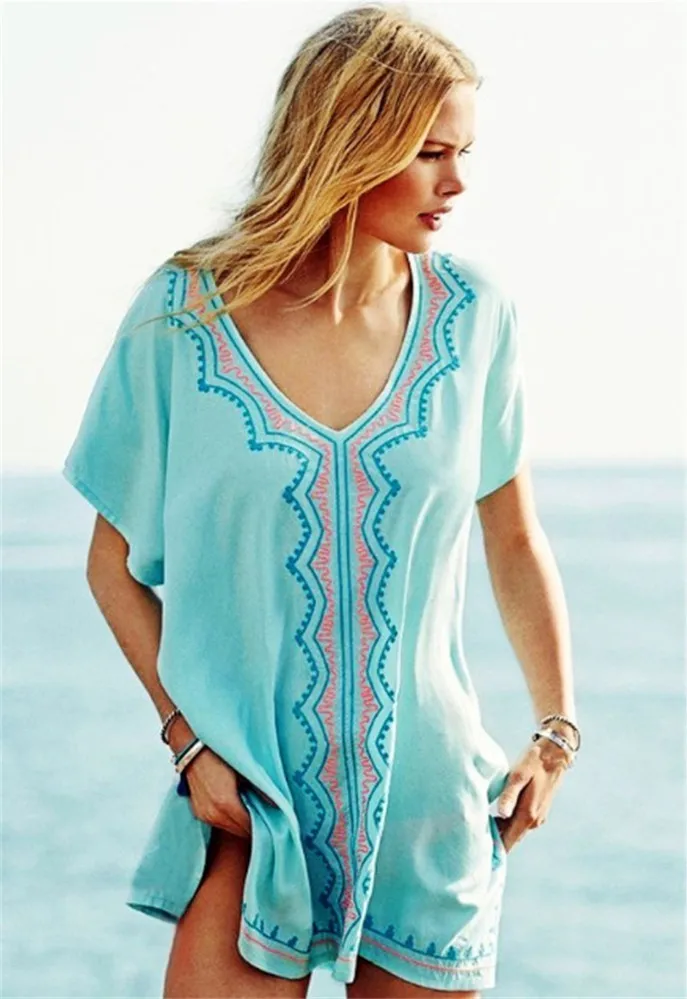 Embroidery Cotton Beach Cover up Saida de Praia Swimsuit 2019 Women Bikini cover up Tunics for Beach Pareo Sarong Beachwear
Embroidery Cotton Beach Cover up Saida de Praia Swimsuit 2019 Women Bikini cover up Tunics for Beach Pareo Sarong Beachwear