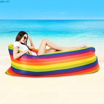 Portable Inflatable Lazy Sofa Bed Waterproof Rainbow Light Sleeping Bag Tear Resistance Camping Bed Adult Beach Lounge Chair
Portable Inflatable Lazy Sofa Bed Waterproof Rainbow Light Sleeping Bag Tear Resistance Camping Bed Adult Beach Lounge Chair
