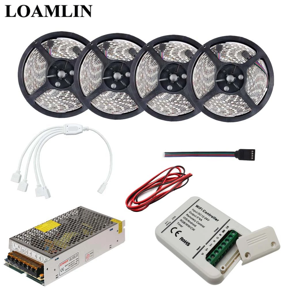 RGB Led Flexible Strip Light SMD2835/3528 With Magic Home Wifi Led Controller Power Adapter Driver Kit 5M 10M 15M 20M
RGB Led Flexible Strip Light SMD2835/3528 With Magic Home Wifi Led Controller Power Adapter Driver Kit 5M 10M 15M 20M