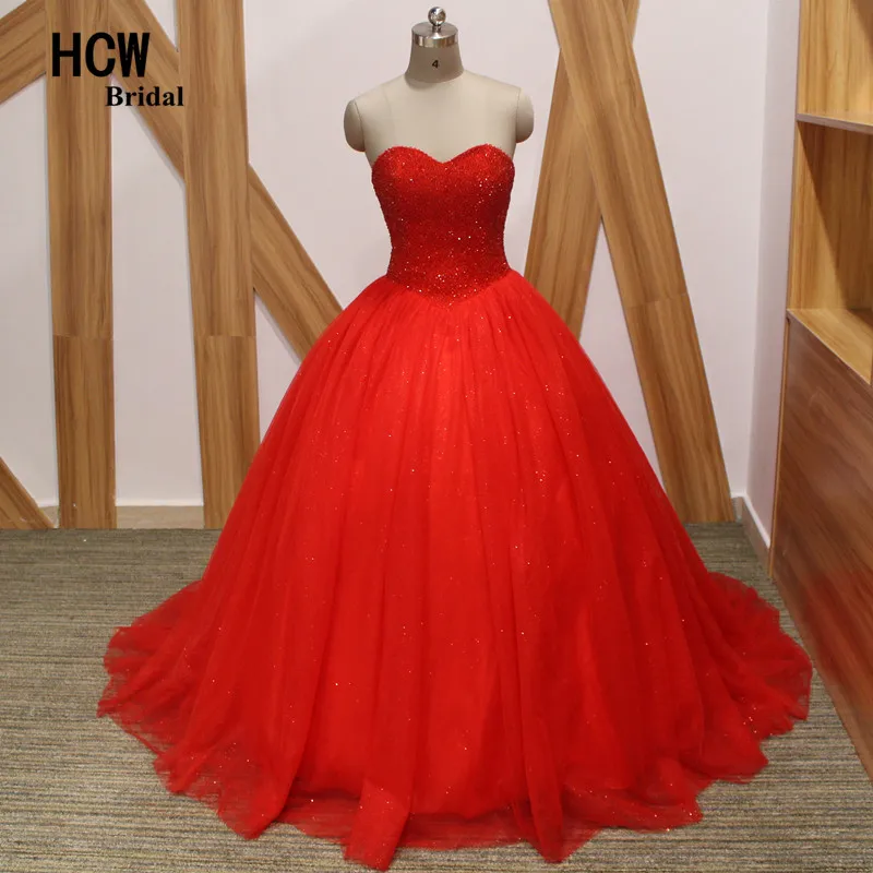 HCWBridal Bling Red Ball Gown Evening Dress Luxury Crystals Tulle Sweetheart Puffy Arabic Party Gowns Long Evening Dresses
HCWBridal Bling Red Ball Gown Evening Dress Luxury Crystals Tulle Sweetheart Puffy Arabic Party Gowns Long Evening Dresses