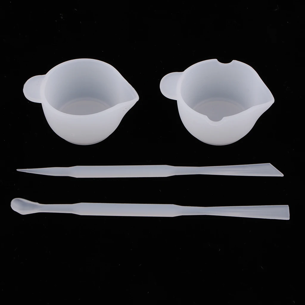 4Pcs/Set Silicone Epoxy Resin Mixing Cups Distribution Measuring Cup&Stirring Rods Stick DIY Resin Glue Tools for Jewelry Making 4Pcs/Set Silicone Epoxy Resin Mixing Cups Distribution Measuring Cup&Stirring Rods Stick DIY Resin Glue Tools for Jewelry Making