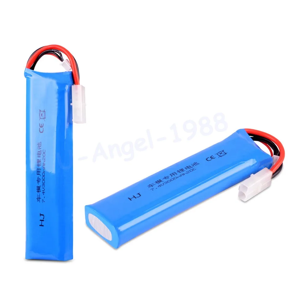 

1pcs RC LiPo Battery 7.4V 3000mAh 20C Max 30C 2S 2Cells RC LiPo Li-Poly Battery For Rc Boat Rc Helicopter