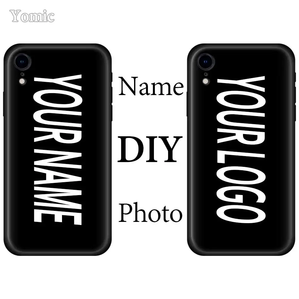 Personalized Phone Print Case for Apple iPhone XR 7 8 6 6S Plus Black Silicone Custom Case Cover X XS MAX 5E 5S Diy Photos Logo
Personalized Phone Print Case for Apple iPhone XR 7 8 6 6S Plus Black Silicone Custom Case Cover X XS MAX 5E 5S Diy Photos Logo