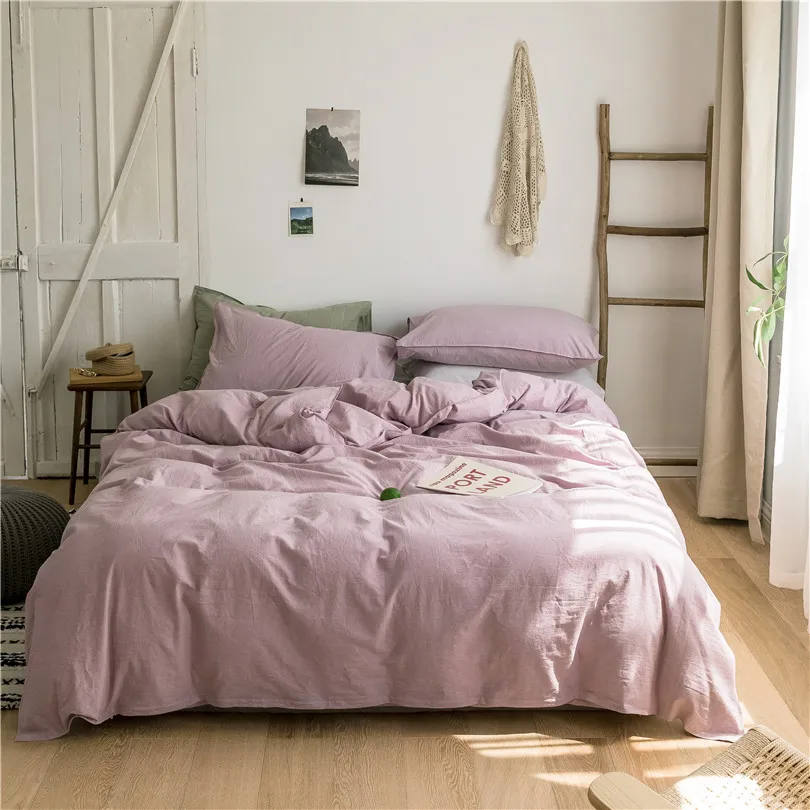 100% Washed Cotton Solid Color Duvet Cover Bedding set Bed sheet set Queen King size 4Pcs Ultra Soft Shabby Grey Pink Bed set
100% Washed Cotton Solid Color Duvet Cover Bedding set Bed sheet set Queen King size 4Pcs Ultra Soft Shabby Grey Pink Bed set