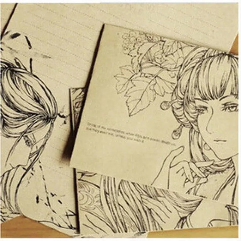 cute kraft paper envelope set inclue 2pcs envelopes and 4pcs letter paper Japan cartoon girl design stationery
cute kraft paper envelope set inclue 2pcs envelopes and 4pcs letter paper Japan cartoon girl design stationery