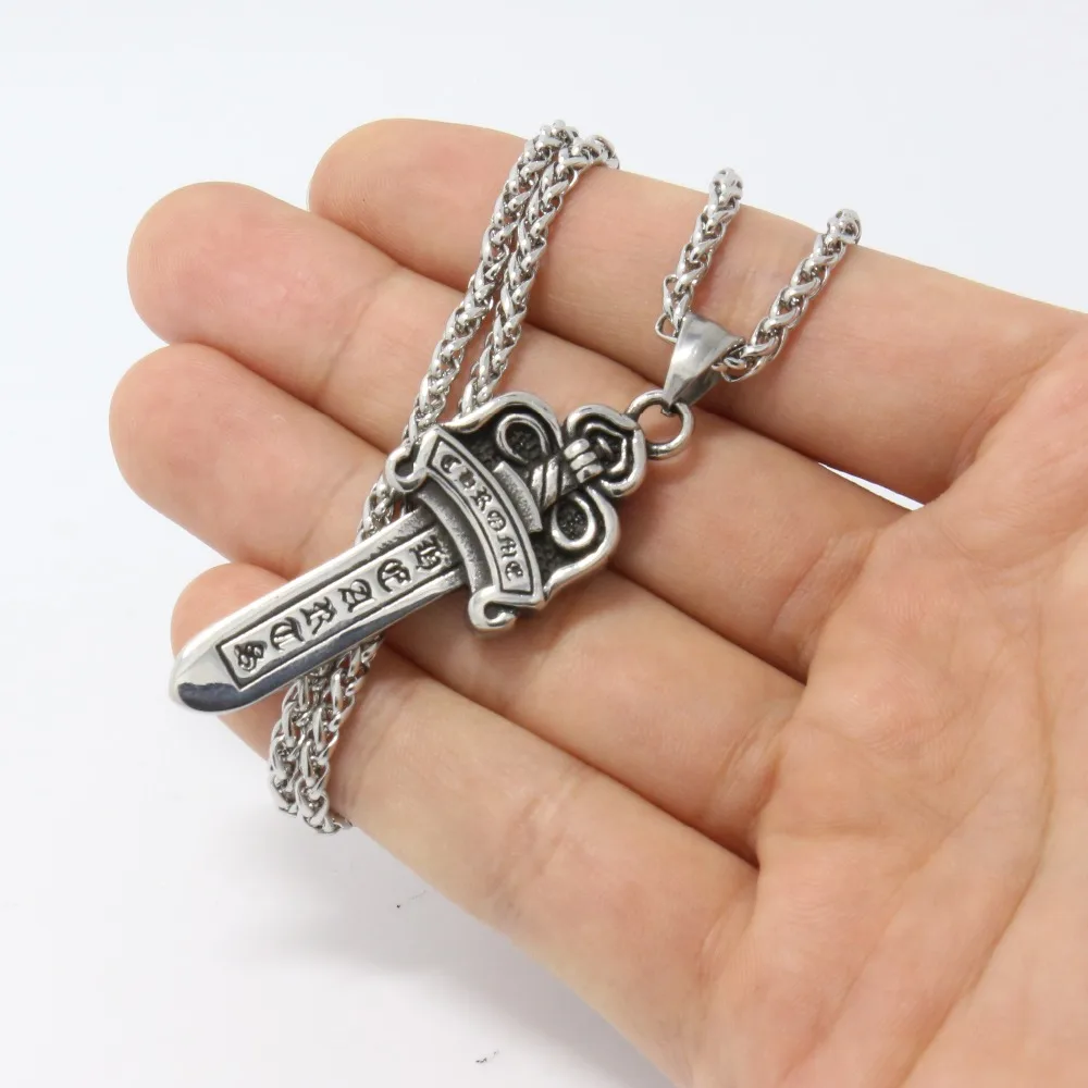 Viking Sword Pendant Necklace Amulet of Talos Handmade Pendant Stainless Steel Pendant - Free shipping
Viking Sword Pendant Necklace Amulet of Talos Handmade Pendant Stainless Steel Pendant - Free shipping
