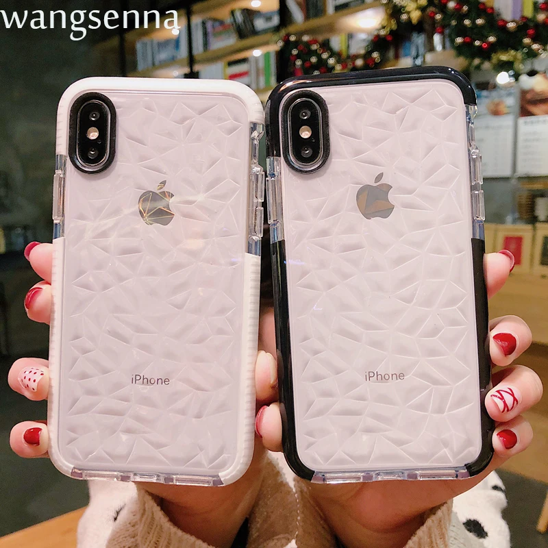 Shockproof Transparent Diamond Texture Grid Case for iPhone XS Max XR X 8 7 5 6 S Plus Silicone Crystal Slim For iPhone X Cover
Shockproof Transparent Diamond Texture Grid Case for iPhone XS Max XR X 8 7 5 6 S Plus Silicone Crystal Slim For iPhone X Cover