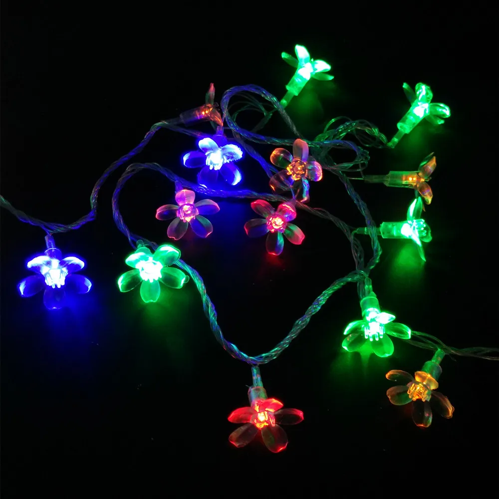 LED String Light Colorful Cherry Blossom Flower Fairy LED Christmas Lights For Garland Decoration Lamp-rgb (2)
