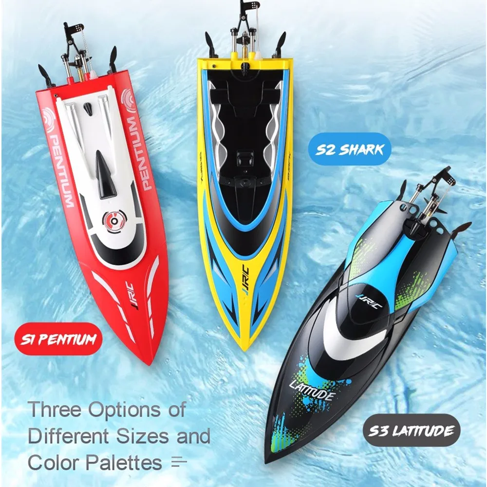 

High Speed JJRC S1/S2/S3 Waterproof Turnover Reset Water Cooling 25km/H RC Boat Remote Control Racing Speedboat Air Ship Toys