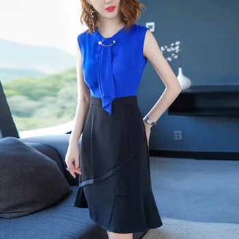Europe 2020 Summer Women Fashion Slim O Neck Beading Sleeveless Patchwork Chiffon Dress Female Casual A Line Office Yenkye Dress
Europe 2020 Summer Women Fashion Slim O Neck Beading Sleeveless Patchwork Chiffon Dress Female Casual A Line Office Yenkye Dress