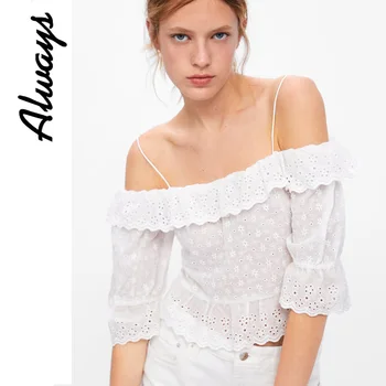 Alwayss Summer sleeveless Sexy white tie chain hollow out ruffle Crop off shoulder top off the shoulder tops for women
Alwayss Summer sleeveless Sexy white tie chain hollow out ruffle Crop off shoulder top off the shoulder tops for women