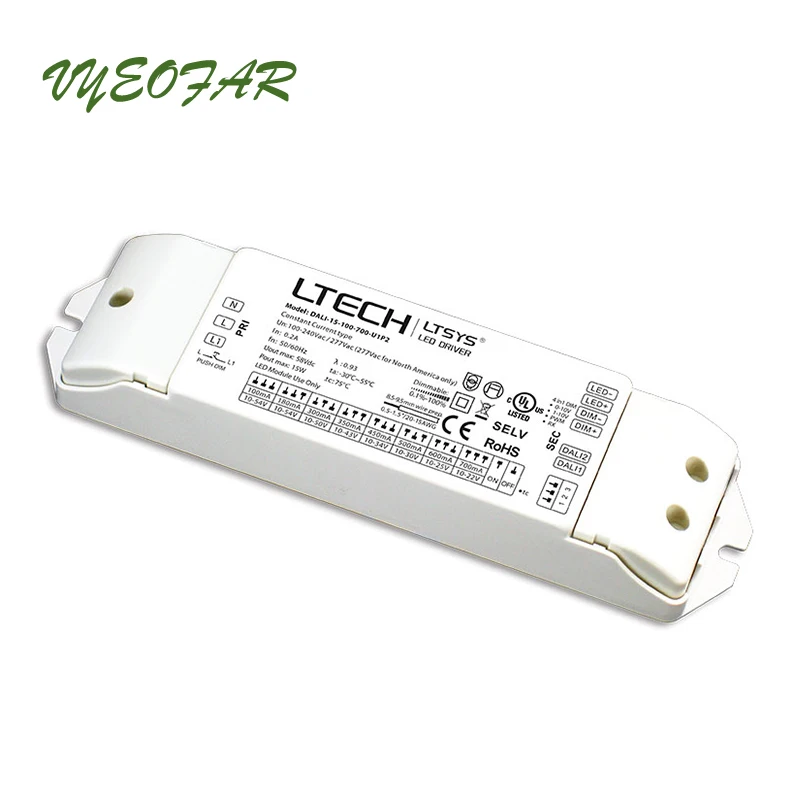 LTECH Dali Dimming Driver;CC Power driver;AC100-240V;100-700mA 150-900mA 200-1200mA 0-10V 1-10V Dali Push Dim PWM 6 in 1 Driver
LTECH Dali Dimming Driver;CC Power driver;AC100-240V;100-700mA 150-900mA 200-1200mA 0-10V 1-10V Dali Push Dim PWM 6 in 1 Driver
