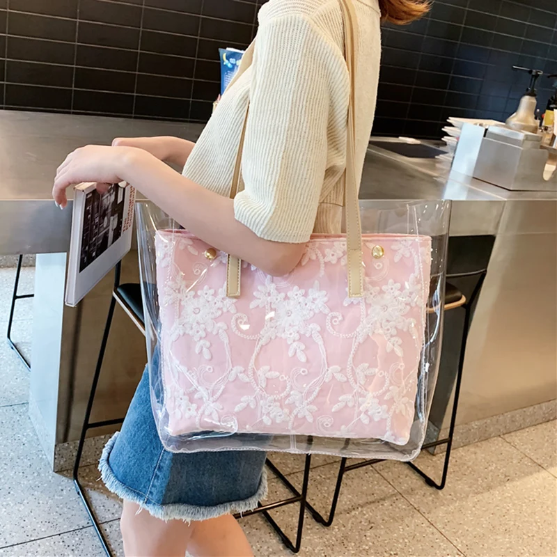 Baggage Girl 2019 New Korean Large Capacity Transparent Jelly Bag New Hand Bill Of Lading Shoulder Bag
Baggage Girl 2019 New Korean Large Capacity Transparent Jelly Bag New Hand Bill Of Lading Shoulder Bag