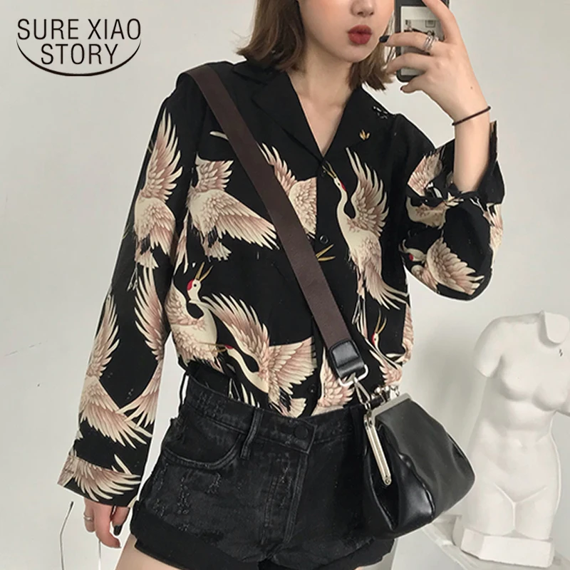 Harajuku Fashion Vintage Chic Crane Printed Women Blouses Shirts 2018 Autumn Long Sleeve Chiffon Geometric Loose Femme 0845 30
Harajuku Fashion Vintage Chic Crane Printed Women Blouses Shirts 2018 Autumn Long Sleeve Chiffon Geometric Loose Femme 0845 30