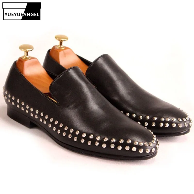 New Arrival Genuine Leather Loafers Men Rivet Shallow Slip On Leather Shoes Top Quality Handmade Footwear Moccasins Men Big Size
New Arrival Genuine Leather Loafers Men Rivet Shallow Slip On Leather Shoes Top Quality Handmade Footwear Moccasins Men Big Size