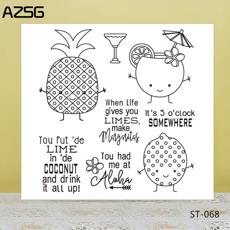 AZSG Pineapple Orange Kiwifruit Clear Stamps/Seals For DIY Scrapbooking/Card Making/Album Decorative Silicone Stamp Crafts
AZSG Pineapple Orange Kiwifruit Clear Stamps/Seals For DIY Scrapbooking/Card Making/Album Decorative Silicone Stamp Crafts