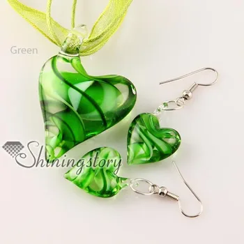 heart swirled pattern Italian lampwork murano glass necklaces pendants and earrings jewelry sets cheap ladies jewellery
heart swirled pattern Italian lampwork murano glass necklaces pendants and earrings jewelry sets cheap ladies jewellery