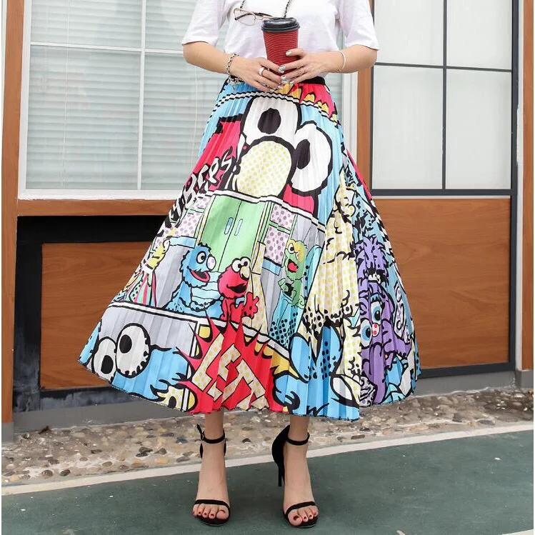 7Mang 2019 High Waist Kwaii Cartoon Print Women Long Pleated Skirts Street Fashion Korean Party Holiday Skirt
7Mang 2019 High Waist Kwaii Cartoon Print Women Long Pleated Skirts Street Fashion Korean Party Holiday Skirt