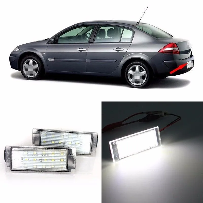 Fuleem 2PCS Car Error Free18 LED License Plate Lights For Renault Clio Megane II Velsatis
Fuleem 2PCS Car Error Free18 LED License Plate Lights For Renault Clio Megane II Velsatis