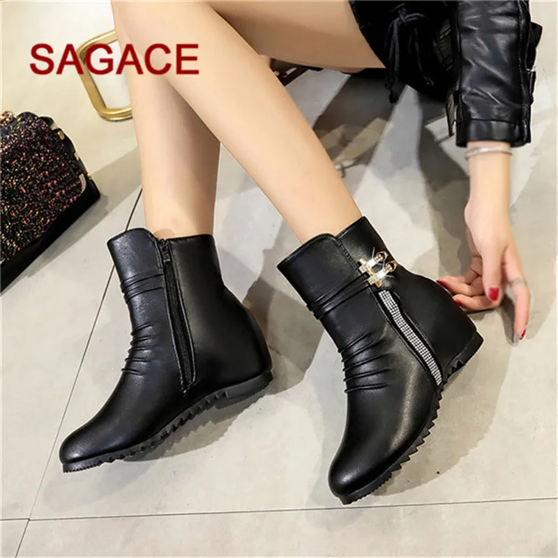 HB@SAGACE Women Boots Leather Solid Color Round Toe Wedges Shoes Keep Warm Zipper Snow Boots Shoes
HB@SAGACE Women Boots Leather Solid Color Round Toe Wedges Shoes Keep Warm Zipper Snow Boots Shoes