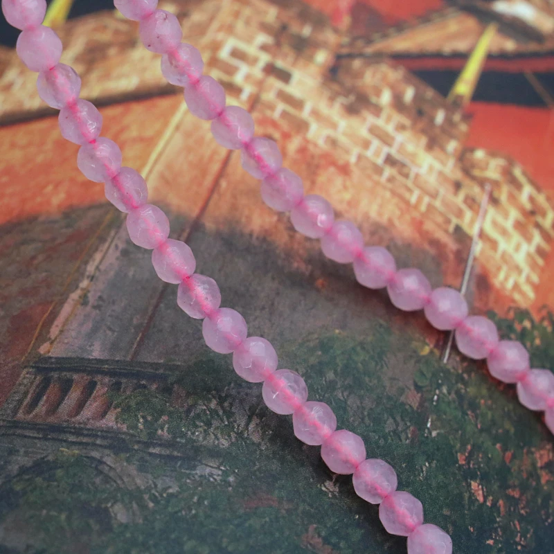4mm Pink chalcedony faceted round loose beads DIY stone 15" 2 piece/lot suitable for women jewelry making design
4mm Pink chalcedony faceted round loose beads DIY stone 15" 2 piece/lot suitable for women jewelry making design