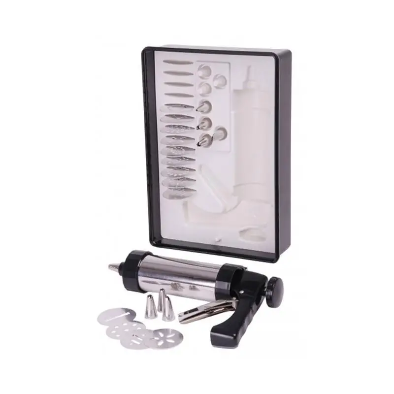 Stainless Steel Cream Chocolate Cake Cream Sugarcraft Pastry Icing Piping Syringe Gun Decorating Tool Set with Molds and Nozzles
Stainless Steel Cream Chocolate Cake Cream Sugarcraft Pastry Icing Piping Syringe Gun Decorating Tool Set with Molds and Nozzles