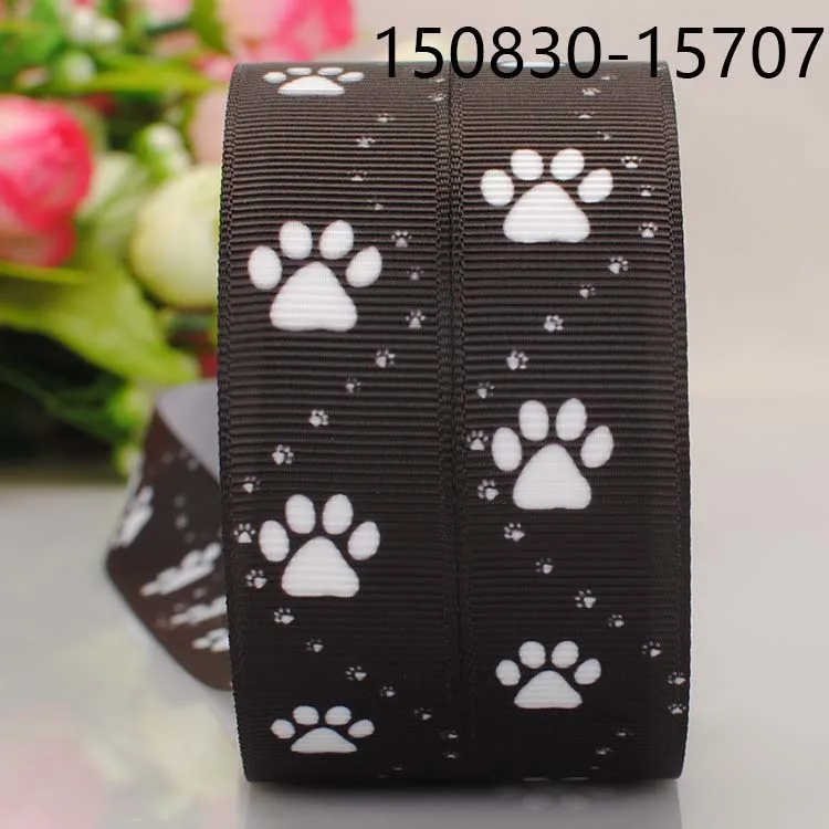free shipping 50 yards 1 " 25 mm top quality black dog paw pattern printed grosgrain tape ribbon DIY handmade
free shipping 50 yards 1 " 25 mm top quality black dog paw pattern printed grosgrain tape ribbon DIY handmade