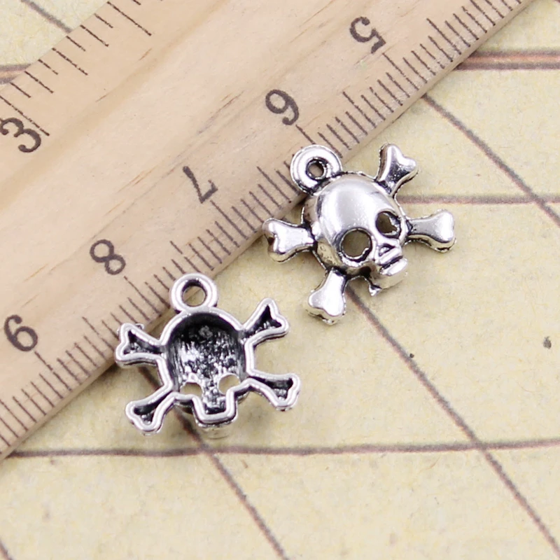 10pcs Charms skull skeleton bone 15x14mm Tibetan Silver Plated Pendants Antique Jewelry Making DIY Handmade Craft
10pcs Charms skull skeleton bone 15x14mm Tibetan Silver Plated Pendants Antique Jewelry Making DIY Handmade Craft