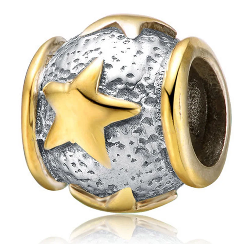 Aceworks Shiny Star Charm Beads 925 Sterling Silver Metal Accessories Jewelry Fit Handmade Bracelet Punk Style Gold Color LH2043
Aceworks Shiny Star Charm Beads 925 Sterling Silver Metal Accessories Jewelry Fit Handmade Bracelet Punk Style Gold Color LH2043