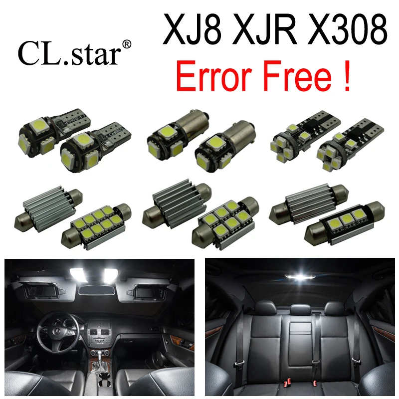 22 шт. X Canbus Ошибка бесплатно для 1998-2003 Jaguar XJ XJ8 XJR (X308) LED интерьер купол чтения свет