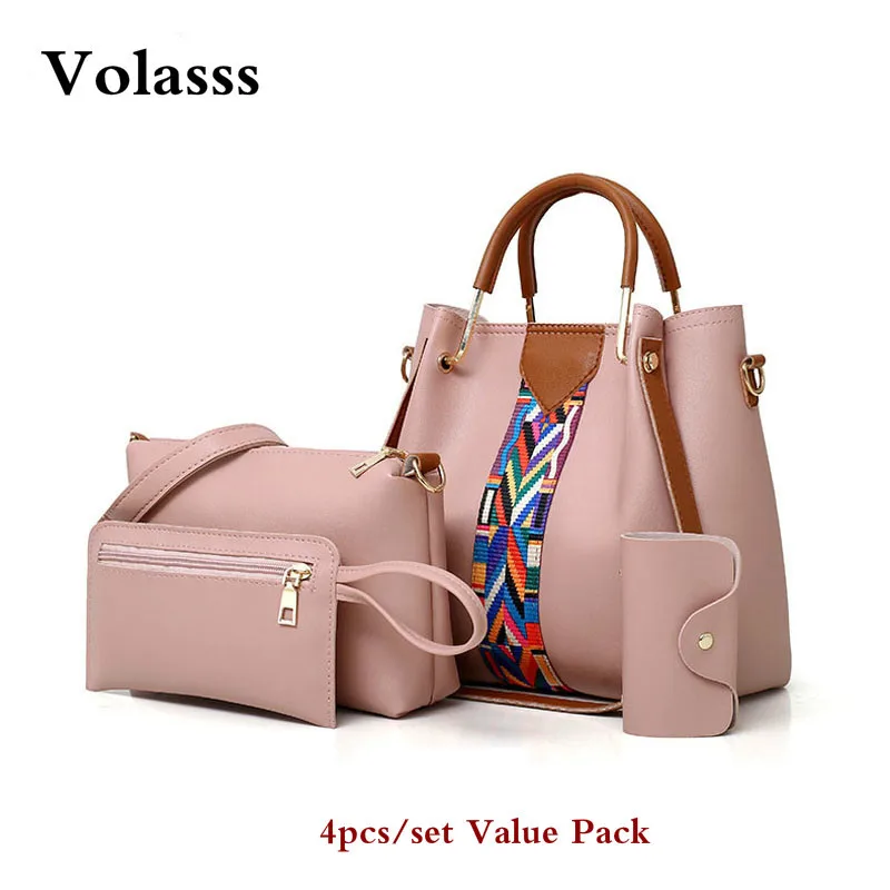 Fashion 4pcs/set Composite Bag Women PU Leather Handbags Designer Bolsa Feminina Girls Shoulder Crossbody Bag Bolso Mujer Modis
Fashion 4pcs/set Composite Bag Women PU Leather Handbags Designer Bolsa Feminina Girls Shoulder Crossbody Bag Bolso Mujer Modis
