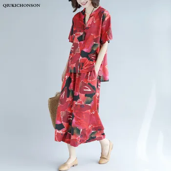 Casual Loose Plus Size Two Pieces Sets Women Print Shirts and Wide Leg Pants Matching Set
Casual Loose Plus Size Two Pieces Sets Women Print Shirts and Wide Leg Pants Matching Set