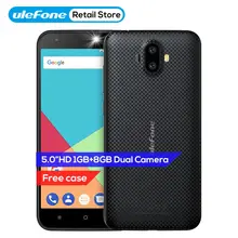 Ulefone S7 Mobile Phone Dual Rear Cameras 5.0 inch HD MTK6580A Quad Core Android 7.0 1GB RAM 8GB ROM 8MP Cam 3G WCDMA Cellphone(China)