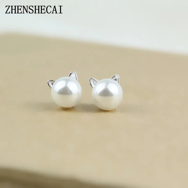 Fashion jewelry cute cat stud earring for women imitation pearl necklace animal jewelry gift for party wedding wholesale A38
Fashion jewelry cute cat stud earring for women imitation pearl necklace animal jewelry gift for party wedding wholesale A38