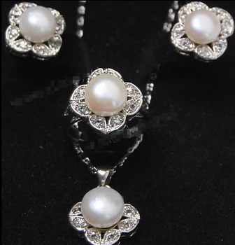 TFUMU Free shipping New style Natural noble jewelry>>>>white Akoya Cultured Pearl Earrings/Ring/ Necklace Pendant Set AAA
TFUMU Free shipping New style Natural noble jewelry>>>>white Akoya Cultured Pearl Earrings/Ring/ Necklace Pendant Set AAA