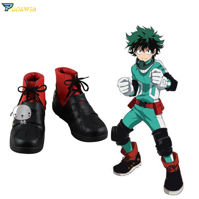 

My Hero Academia Boku no Hero Akademia Izuku Midoriya Shoes Cosplay Boots Custom Made Any Size