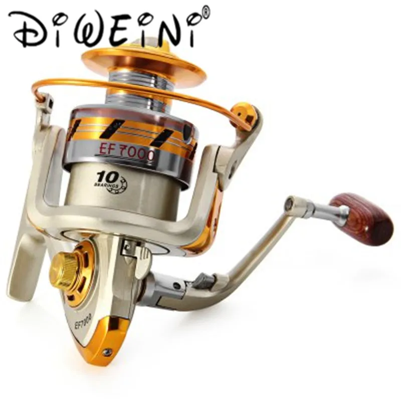 Metal Spool Spinning Fishing Reel EF 2000- 7000 Series 10-Ball Bearing 5.5:1 Carp Fishing Reels
Metal Spool Spinning Fishing Reel EF 2000- 7000 Series 10-Ball Bearing 5.5:1 Carp Fishing Reels