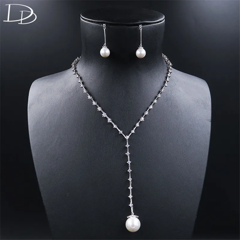 DODO Chic Small AAA Zircon Long Pendant Sexy Necklace Simulated Pearl Jewelry Sets Banquet Simple Fashion Silver Color D15295
DODO Chic Small AAA Zircon Long Pendant Sexy Necklace Simulated Pearl Jewelry Sets Banquet Simple Fashion Silver Color D15295
