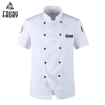M-3XL New Arrival Mens Kitchen Cozinha Cooking Work Wear Uniforms Restaurant Summer White Top shirts Double Breasted Chef Jacket 
M-3XL New Arrival Mens Kitchen Cozinha Cooking Work Wear Uniforms Restaurant Summer White Top shirts Double Breasted Chef Jacket