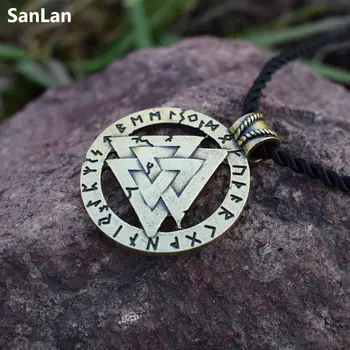 Viking Valknut Pendant Necklace Original Vintage Rune Odin Symbol Circle Talisman Male Chokers SanLan Jewelry
Viking Valknut Pendant Necklace Original Vintage Rune Odin Symbol Circle Talisman Male Chokers SanLan Jewelry