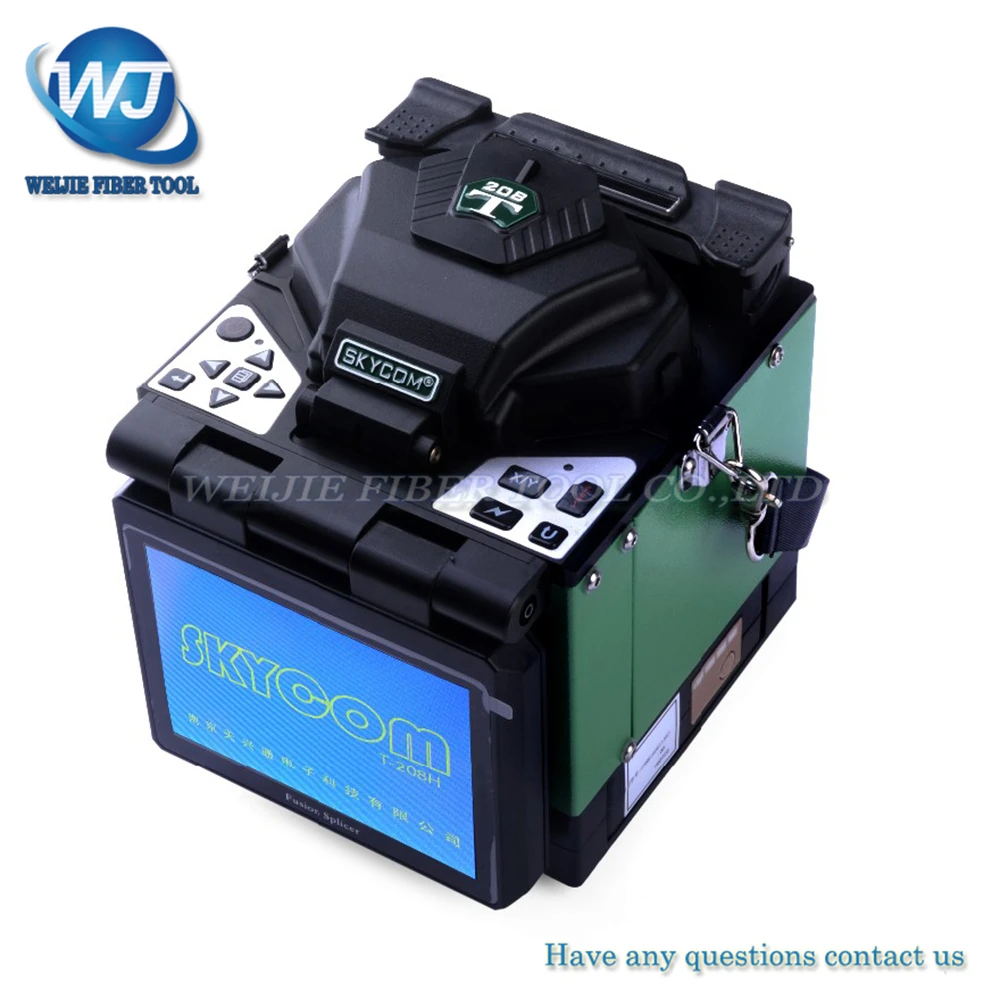 Skycom T-208H T208 T-208 Optical Fiber Fusion Splicer FTTH Fiber Optic Welder Splicing Machine with Automatic Heat Oven
Skycom T-208H T208 T-208 Optical Fiber Fusion Splicer FTTH Fiber Optic Welder Splicing Machine with Automatic Heat Oven