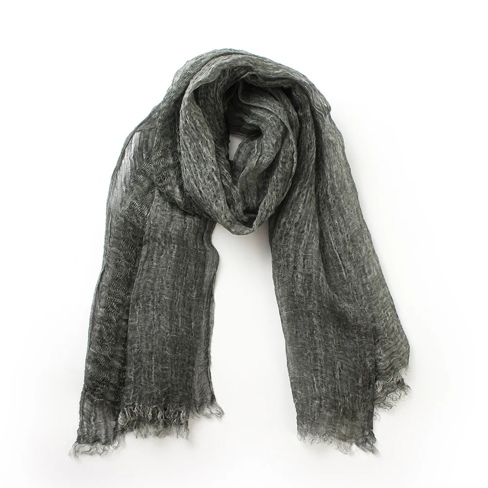 Solid color 100% linen scarves wrinkled hollow out thin voile scarf lady spring winter warm scarf shawl luxury high quality
Solid color 100% linen scarves wrinkled hollow out thin voile scarf lady spring winter warm scarf shawl luxury high quality