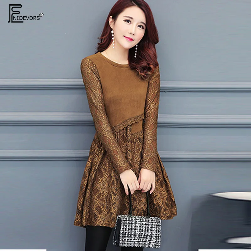 Spring Autumn Basic Mini Dress Hot Sales Women Fashion Temperament Lady Patchwork Hollow Out Lace Tunic Mini Dress 1219
Spring Autumn Basic Mini Dress Hot Sales Women Fashion Temperament Lady Patchwork Hollow Out Lace Tunic Mini Dress 1219