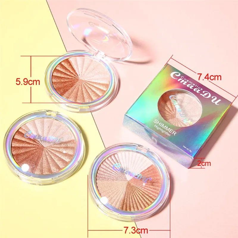 CmaaDu Glow Kit Highlighter Makeup Shimmer Powder Highlighter Palette Base Illuminator Highlight Face Contour Golden Bronzer
CmaaDu Glow Kit Highlighter Makeup Shimmer Powder Highlighter Palette Base Illuminator Highlight Face Contour Golden Bronzer